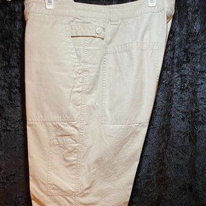 Calvin Klein Cream Cotton Capris (size 12)